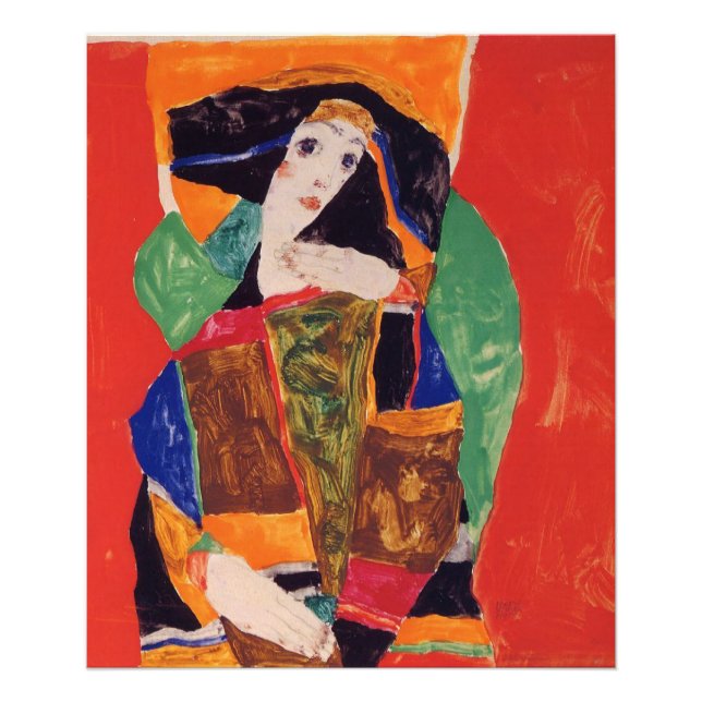 Impression Photo "Portrait d'une femme" Egon Schiele (Devant)