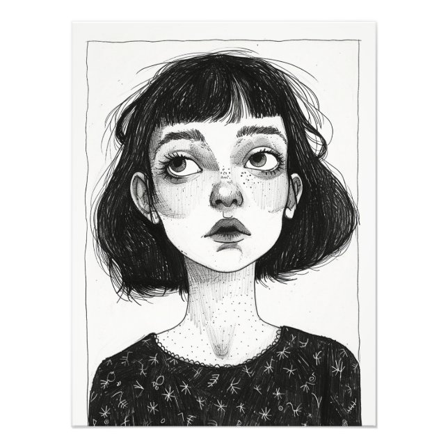 Impression Photo Portrait d'une fille ado. (Devant)