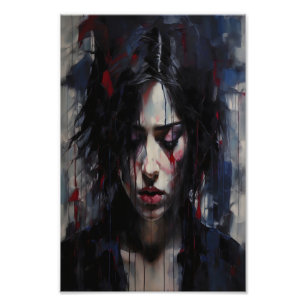 Impression Photo Portrait Émotionnel Abstrait Art Contemporain