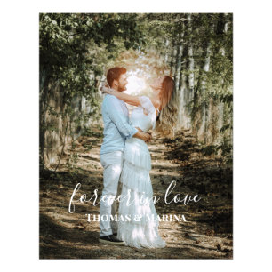 Impression Photo Portrait Mariage personnalisé Calligraphie moderne