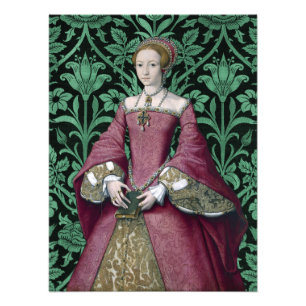 Impression Photo Portrait Princesse Elizabeth Tudor, Reine
