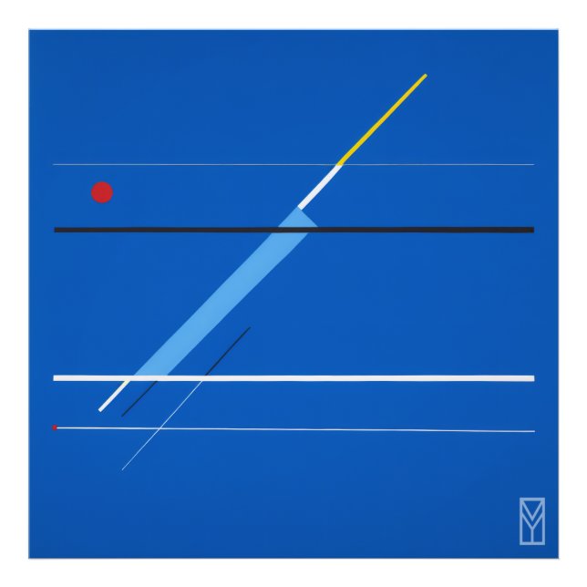 Impression Photo Pôster Tela Azul: A Arte de Kandinsky (Devant)