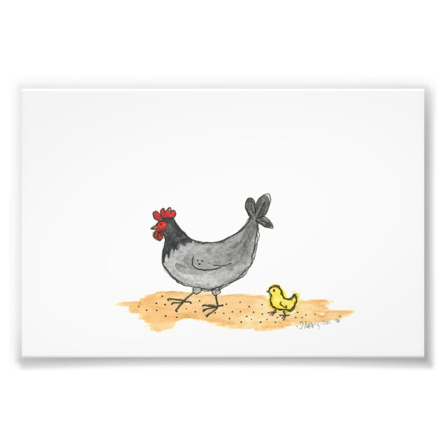 IMPRESSION PHOTO POUCE AVEC POULET (Devant)