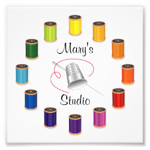 Impression photo pour couture, aiguille et fils