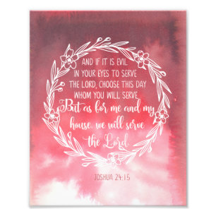 Impression Photo Pour Moi Et Ma Maison, Nous Serons Le Seigneur