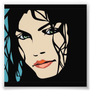 IMPRESSION PHOTO PPA0156 CHEVEUX NOIR BEAUTY SALON SPA MODE STYLE