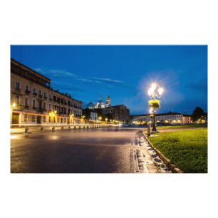 Impression Photo Prato della Valle la nuit à Padova, Italie