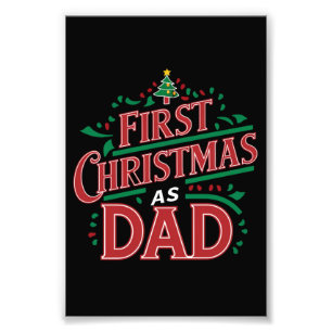 Impression Photo Premier Noël Comme Papa Correspondait Noël