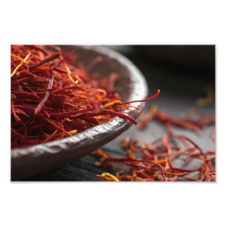 Impression Photo Premium Saffron Threads Extreme Macro Close Up Lux