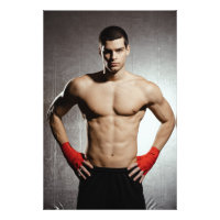 Prêt pour l'affiche Fight Hot Guy