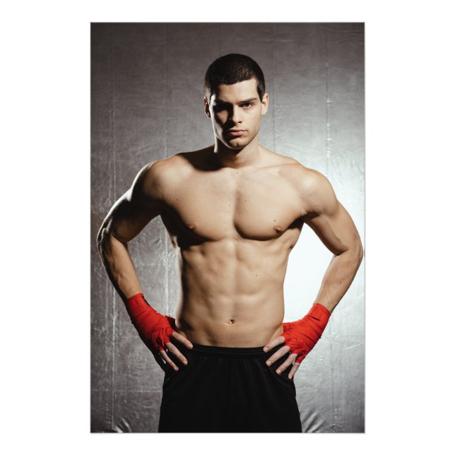 Impression Photo Prêt pour l'affiche Fight Hot Guy (Devant)