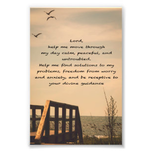 Impression Photo Prière Serenity Peace Guidance Sunny Seascape