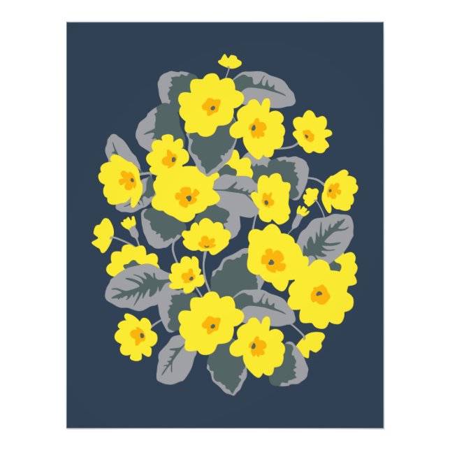 Impression Photo Prirose jaune florissante (Devant)