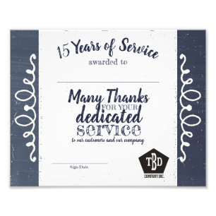 Impression Photo Prix universel d'anniversaire de l'employé de Chal