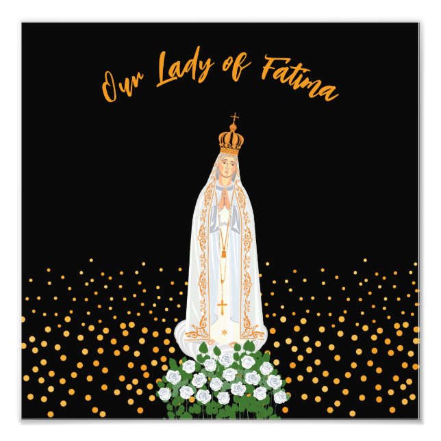 Impression Photo Procession de Notre-Dame de Fatima aux bougies (Devant)