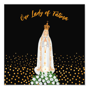 Impression Photo Procession de Notre-Dame de Fatima aux bougies Pho