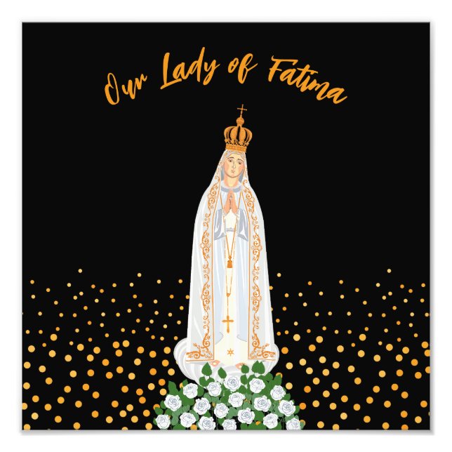 Impression Photo Procession de Notre-Dame de Fatima aux bougies Pho (Devant)