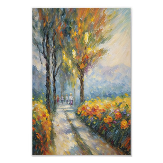 Impression Photo Promenade d'automne Scène impressionniste (Devant)