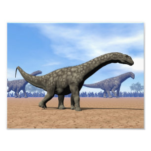 Impression Photo Promenade de dinosaures Argentinosaurus - rendu 3D