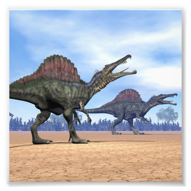Impression Photo Promenade des dinosaures de Spinosaurus - rendu 3D (Devant)