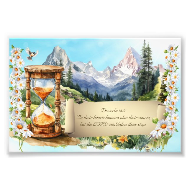 Impression Photo Proverbes Art Imprimer Alpes Daisis Hourglass 4 x  (Devant)