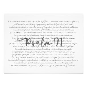Impression Photo Psalm 91 Accueil Décor Script Lettering Écriture