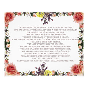 Impression Photo Psaume 11, Le Seigneur Aimait La Justice,