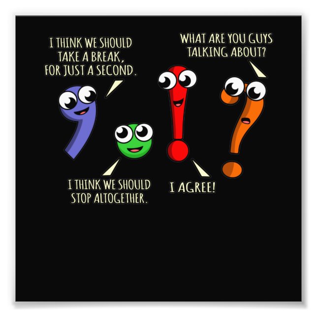 Impression Photo Punctuation Marks English Language Teacher (Devant)