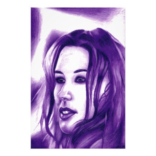 Impression Photo Purple People Woman Portrait Art original