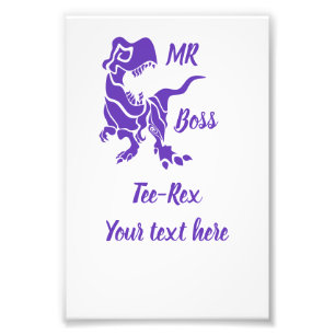 Impression Photo Purple Trex le Boss Dino