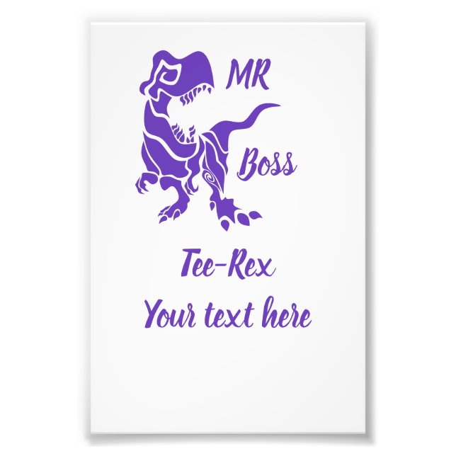 Impression Photo Purple Trex le Boss Dino (Devant)