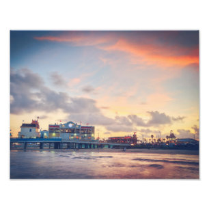 Impression Photo Quai de plaisance de Galveston au coucher du solei