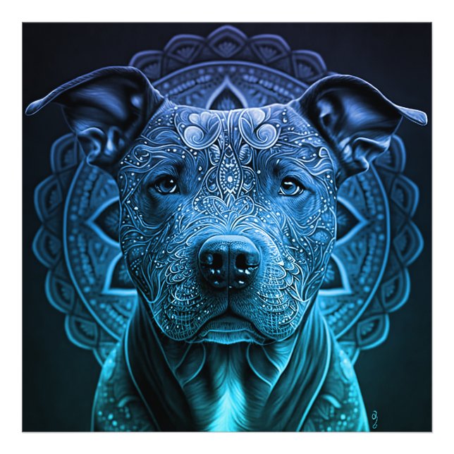 Impression Photo Race de chien de Pittbull (Devant)