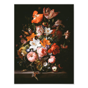Impression Photo Rachel Ruysch - Fleurs Dans Un Vase En Verre