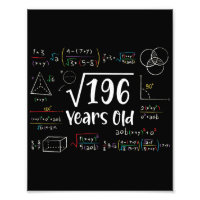 Racine carré de 196 14e anniversaire 14 ans Cadeau