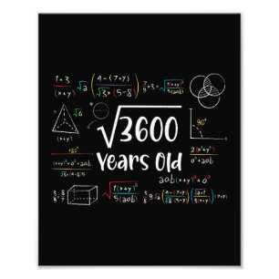 Impression Photo Racine carré de 3600 60e anniversaire 60 ans Cadea
