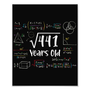 Impression Photo Racine carré de 441 21e anniversaire Cadeaux de 21