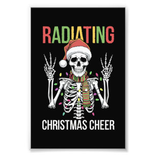 Impression Photo Radiologie Noël Père Noël Skeleton Xray Technicien