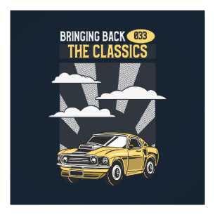 Impression Photo Ramenez la voiture classique Retro Muscle