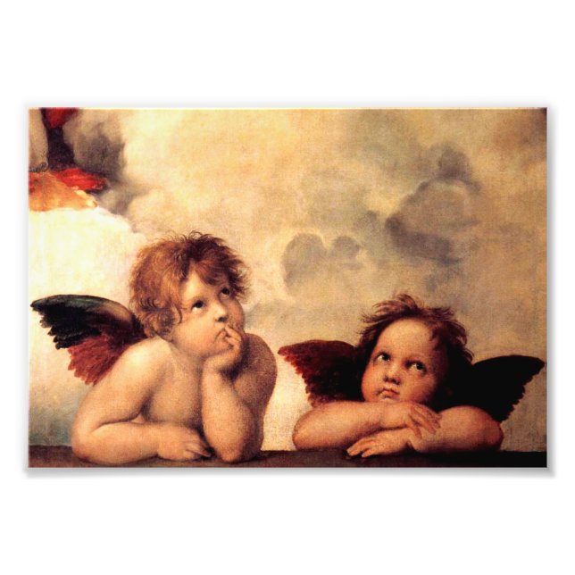 Impression Photo Raphael Cherubs Sistine Madonna Imprimer (Devant)