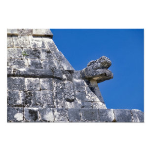 Impression Photo Rapprochement des pierres qui font un Mayan ancien