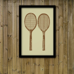 Impression Photo Raquettes de tennis vintages