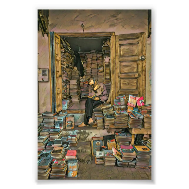 Impression Photo Reading Lovers Gift For Librarian (Devant)