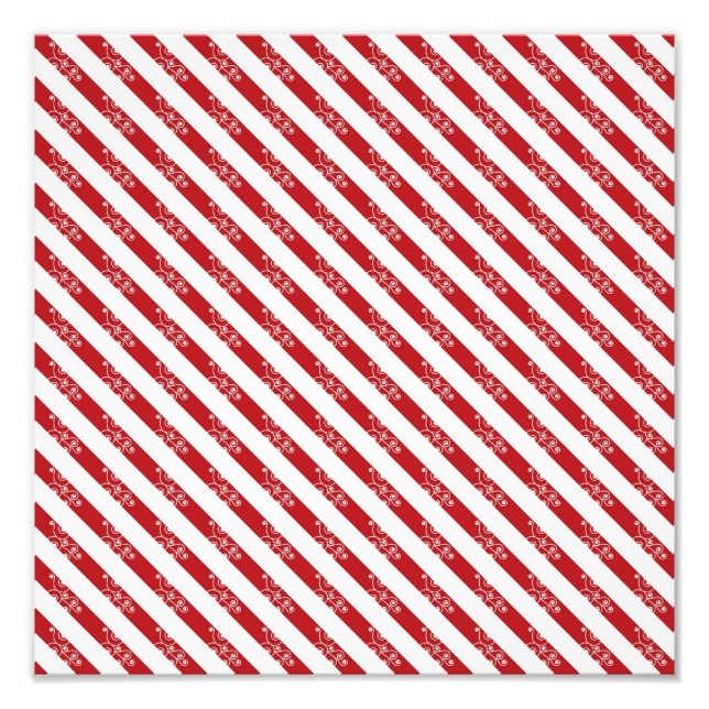 Impression Photo Red Christmas Stripes (Devant)