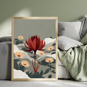Impression Photo Red Lotus Serenity