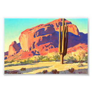 Impression Photo Red Rocks and Cactus par Maynard Dixon