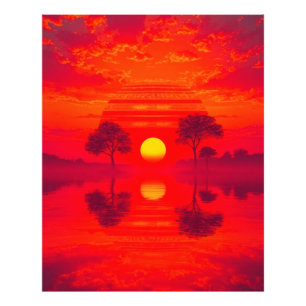 Impression Photo Reflet de Karmesine - Coucher de soleil