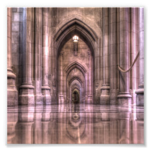 Impression Photo Réflexions de la cathédrale nationale de Washingto