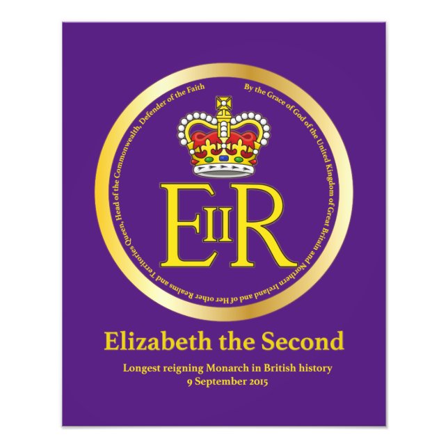 Impression Photo Reine Elizabeth II (Devant)
