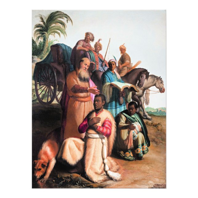 Impression Photo Rembrandt - The Baptism of the Eunuch, (Devant)